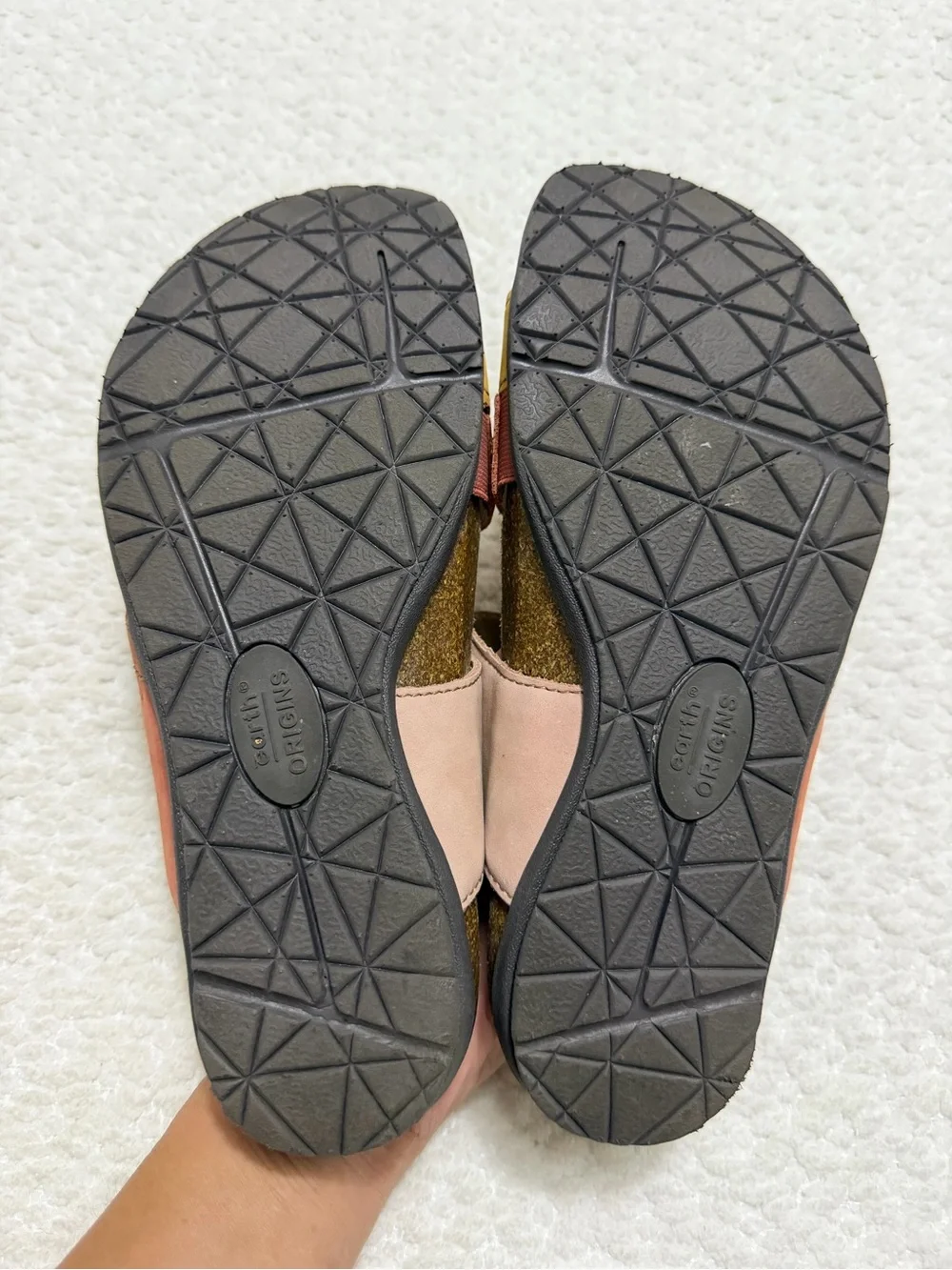 Earth Origins Orono Felix Adjustable Slide Sandals Amber Yellow Women’s Size 7